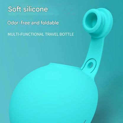 Removable and portable silicone bowl dog water bottle 285ml leak-proof design, with hanging accessory suitable for outdoor use